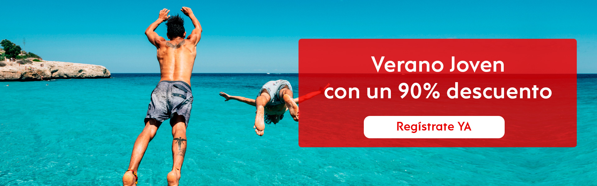 Verano Joven. Viaja a nuestros destinos con un 90% de descuento