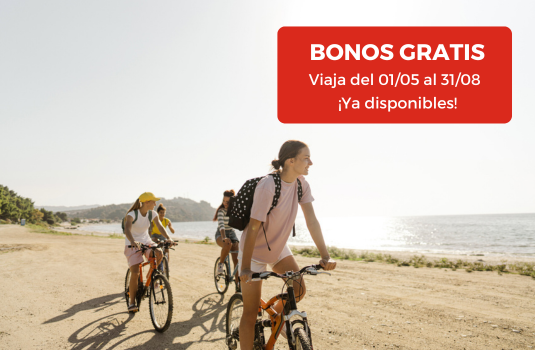 Bonos Gratis ¡Viaja sin límites hasta el 31 de agosto!