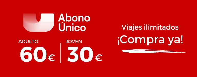 Abono único 2026 - Viajes ilimitados ¡compra ya!